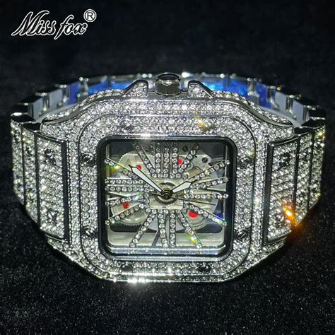 fake iced out watches cheap|best moissanite watches.